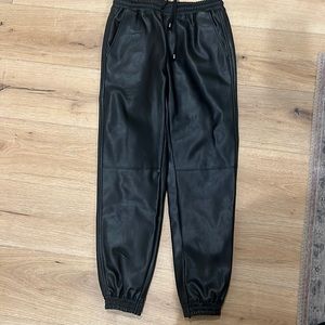 Leather jogger